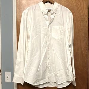 NWT white button down shirt